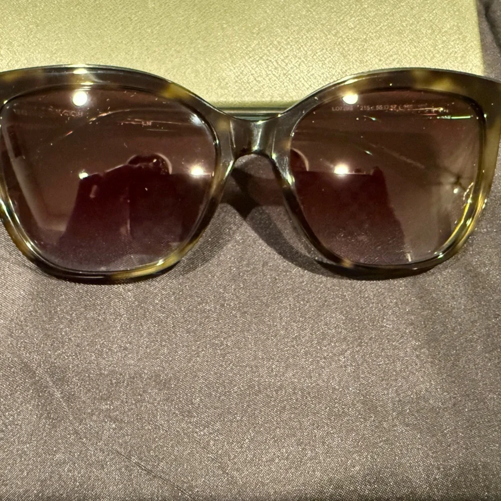 Longchamp Women's Sunglasses Green Acetate Cat Eye